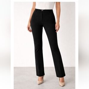 Vince Camuto Black Dress Slacks | Women’s Size 6 | Flat Front Zip Pants